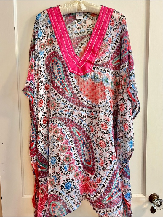 La La Leela Dresses & Skirts - 🍀 FREE 3rd item 🍀 Paisley Sheer Tunic Popover Dress Beach Cover-up Summer Muum